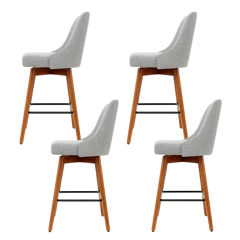 Artiss Swivel Bar Stools - Set of 4