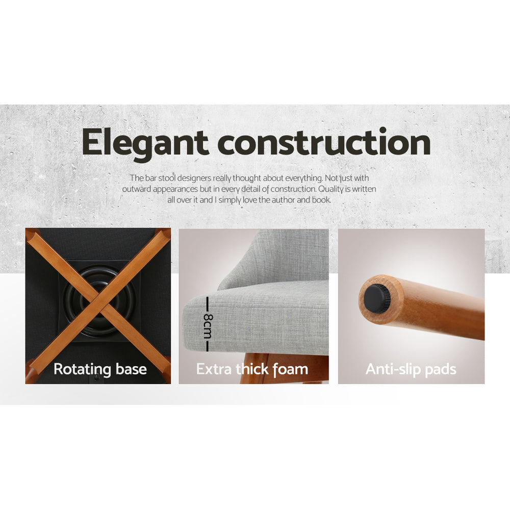 Artiss Swivel Bar Stools - Set of 4