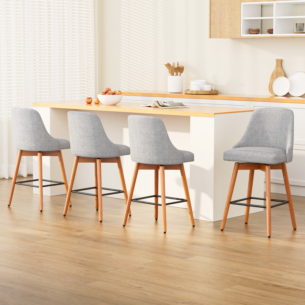 Artiss Swivel Bar Stools - Set of 4