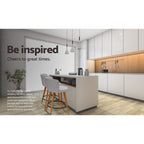 Artiss Grey Linen Padded Bar Stools - Set of 2