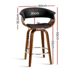 Artiss Swivel Bar Stools - PU Leather & Wood