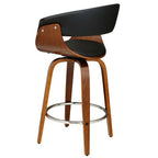 Artiss Swivel Bar Stools - PU Leather & Wood
