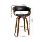 Artiss Premium Swivel Bar Stools - Set of 4