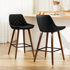 Artiss 2x Elegant PU Leather Bar Stools