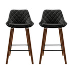 Artiss 2x Elegant PU Leather Bar Stools