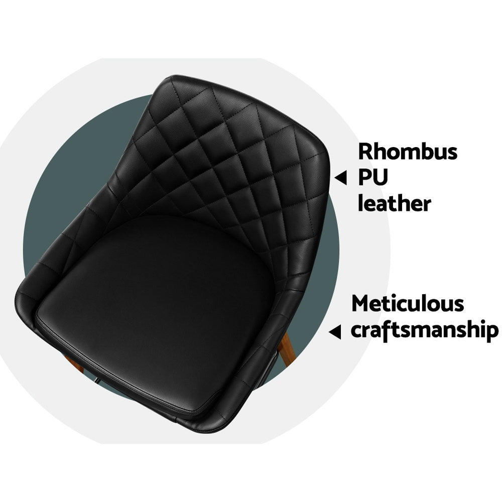 Artiss 2x Elegant PU Leather Bar Stools