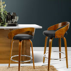 Artiss 2x Elegant Swivel Bar Stools
