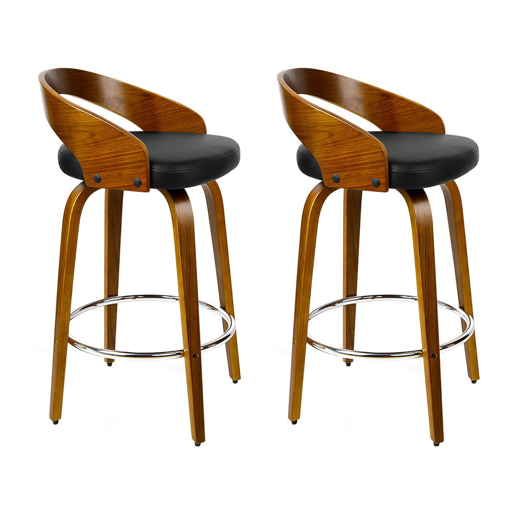 Artiss 2x Elegant Swivel Bar Stools