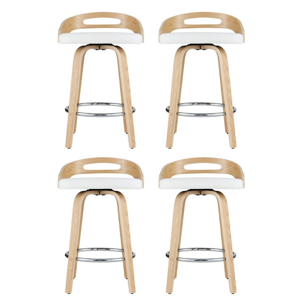 Artiss Swivel Bar Stools with PU Cushion