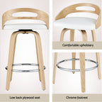 Artiss Swivel Bar Stools with PU Cushion