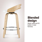 Artiss Swivel Bar Stools with PU Cushion