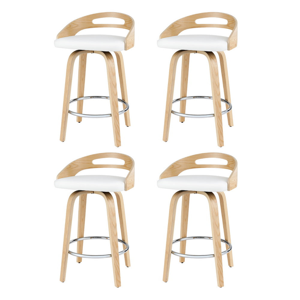 Artiss Swivel Bar Stools with PU Cushion