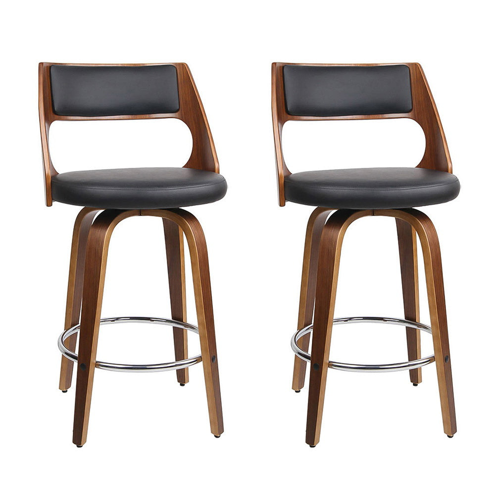 Artiss Modern Swivel Bar Stools - Set of 2