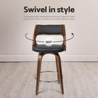 Artiss 4x Swivel Leather Bar Stools