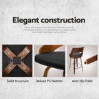 Artiss 4x Swivel Leather Bar Stools