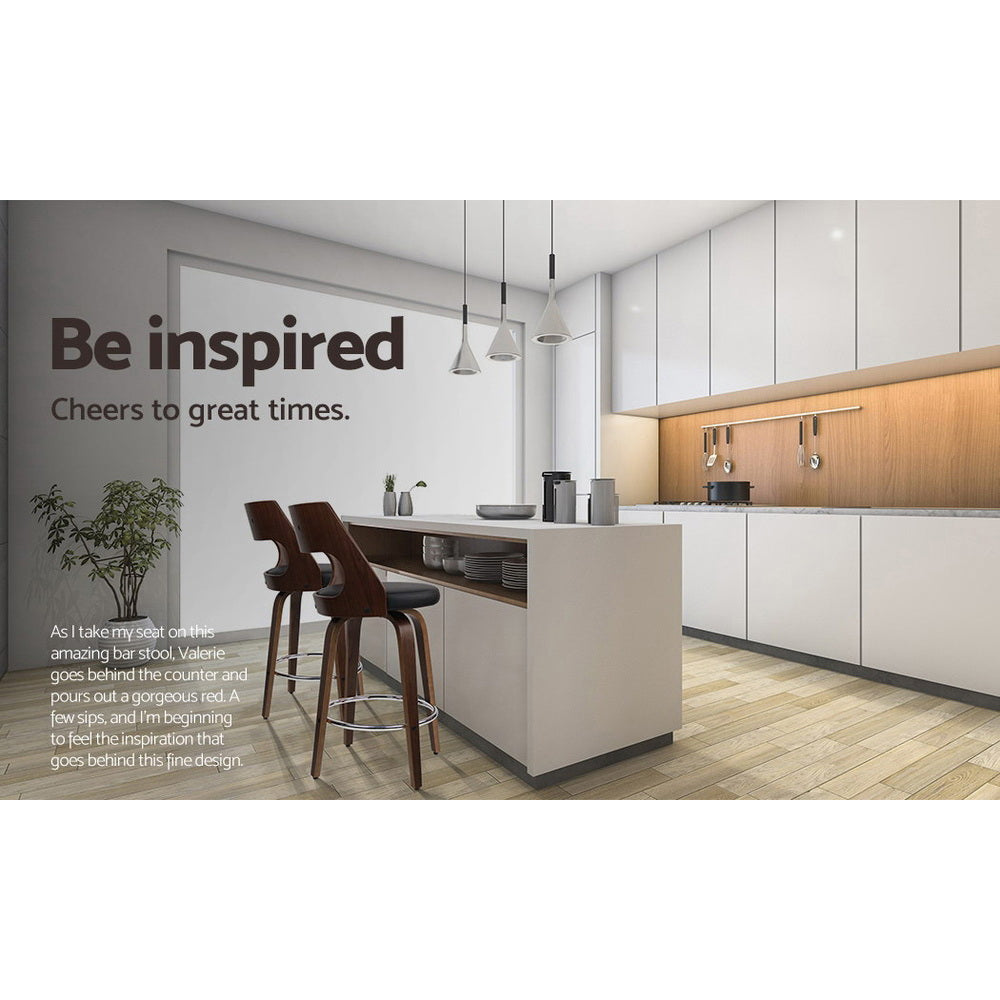 Artiss Modern Swivel Bar Stools - Set of 2