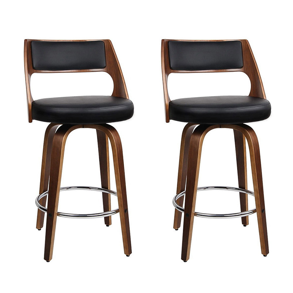 Artiss Modern Swivel Bar Stools - Set of 2