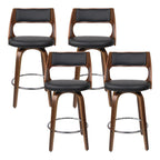 Artiss 4x Swivel Leather Bar Stools 76cm