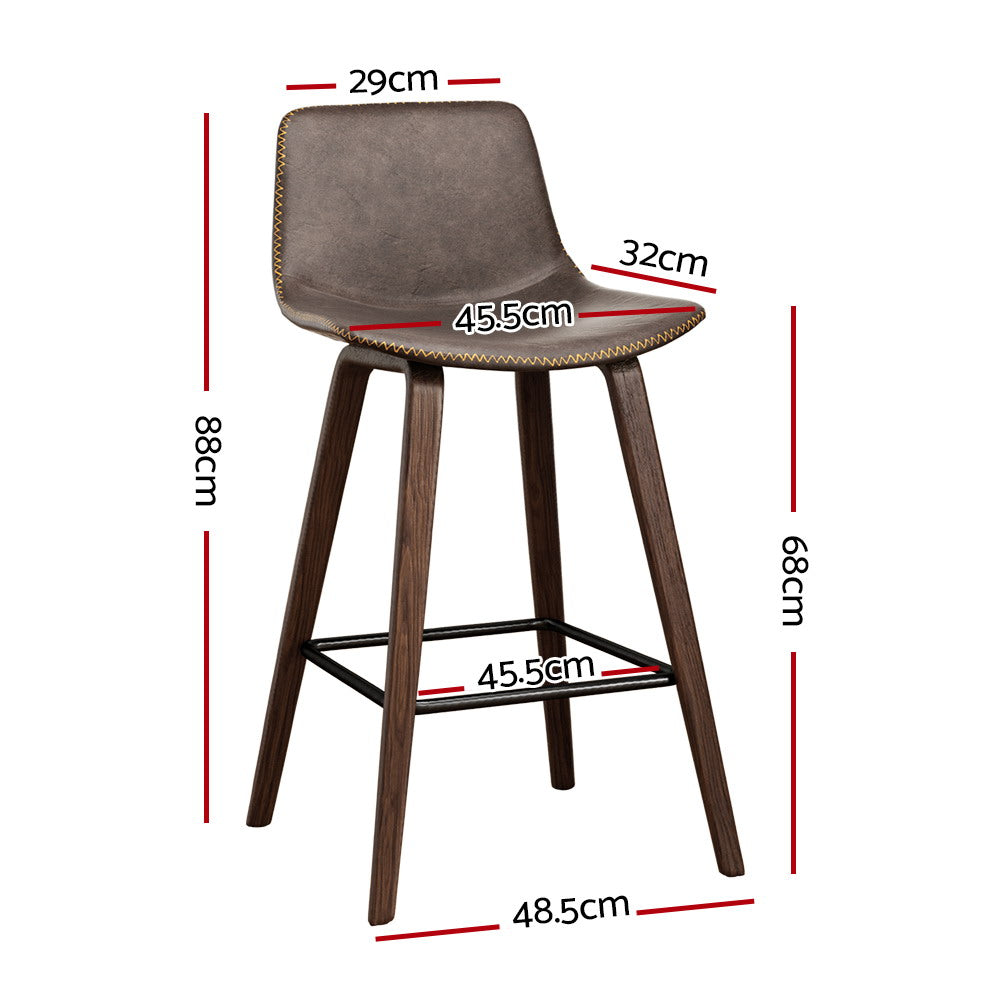 Artiss Bentwood Bar Stools - Set of 2