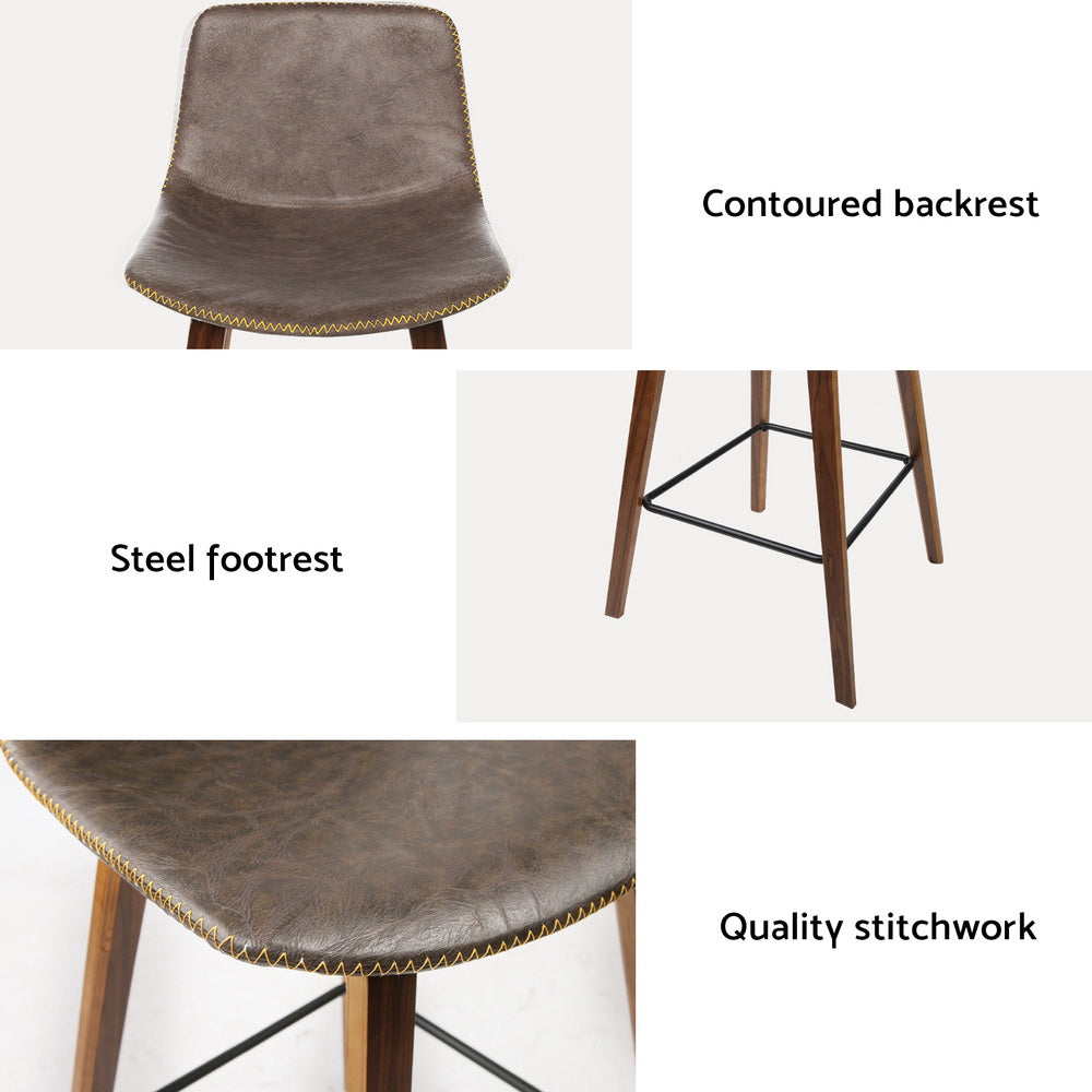 Artiss Vintage Leather & Wood Bar Stools  

Elegant seating for any environment.