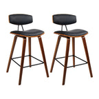 Artiss Leather-Padded Bar Stools with Backrest