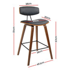 Artiss Leather-Padded Bar Stools with Backrest