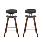 Artiss Leather-Padded Bar Stools with Backrest