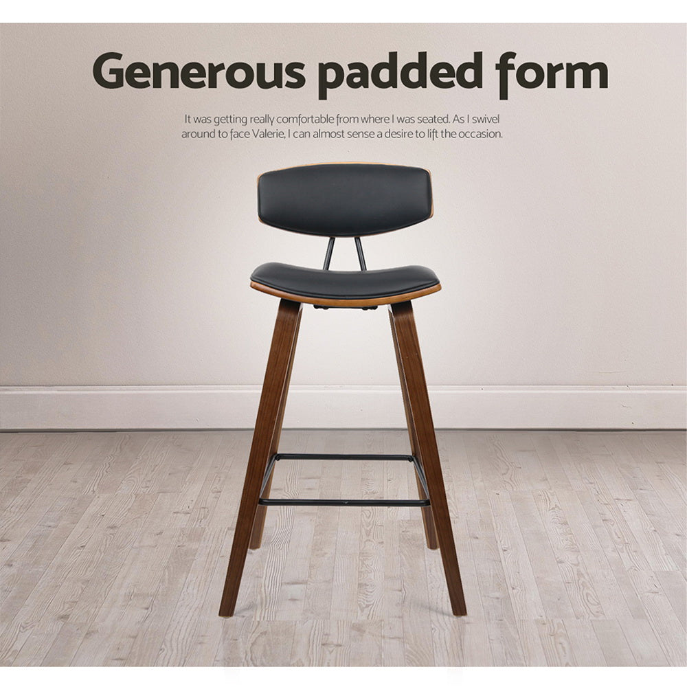 Artiss Leather-Padded Bar Stools with Backrest