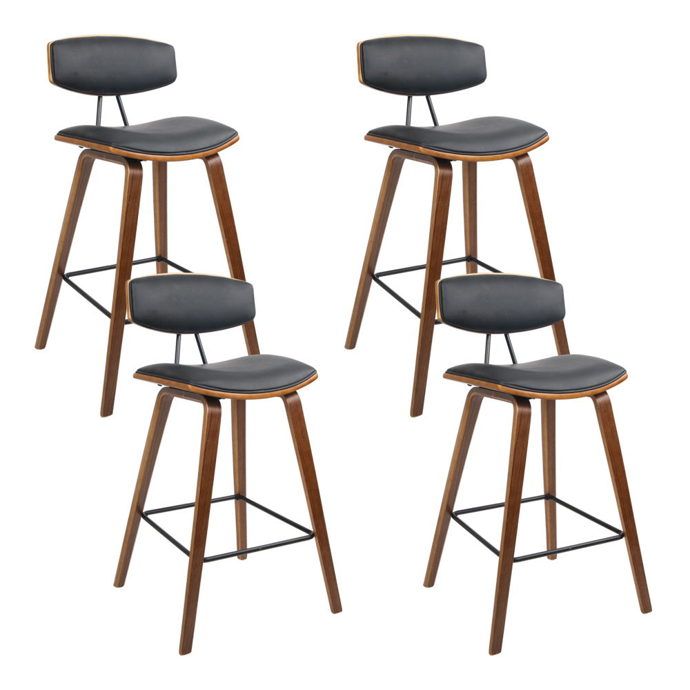 Artiss Elegant Bentwood Bar Stool with Backrest