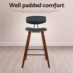 Artiss Elegant Bentwood Bar Stool with Backrest