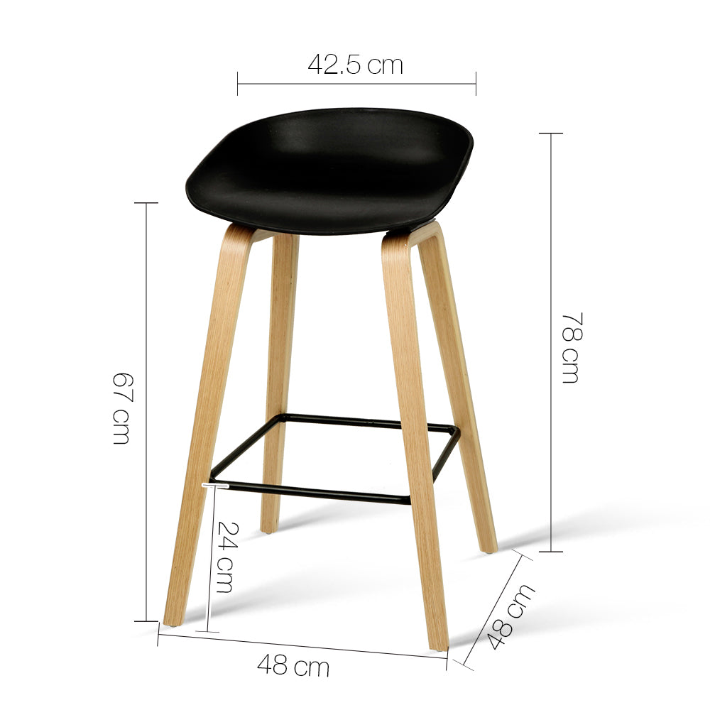 Artiss Wooden Bar Stools - Modern Elegance