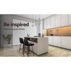 Artiss 2x Swivel Bar Stools - Leather & Wood