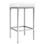 Artiss White Leather Padded Bar Stools