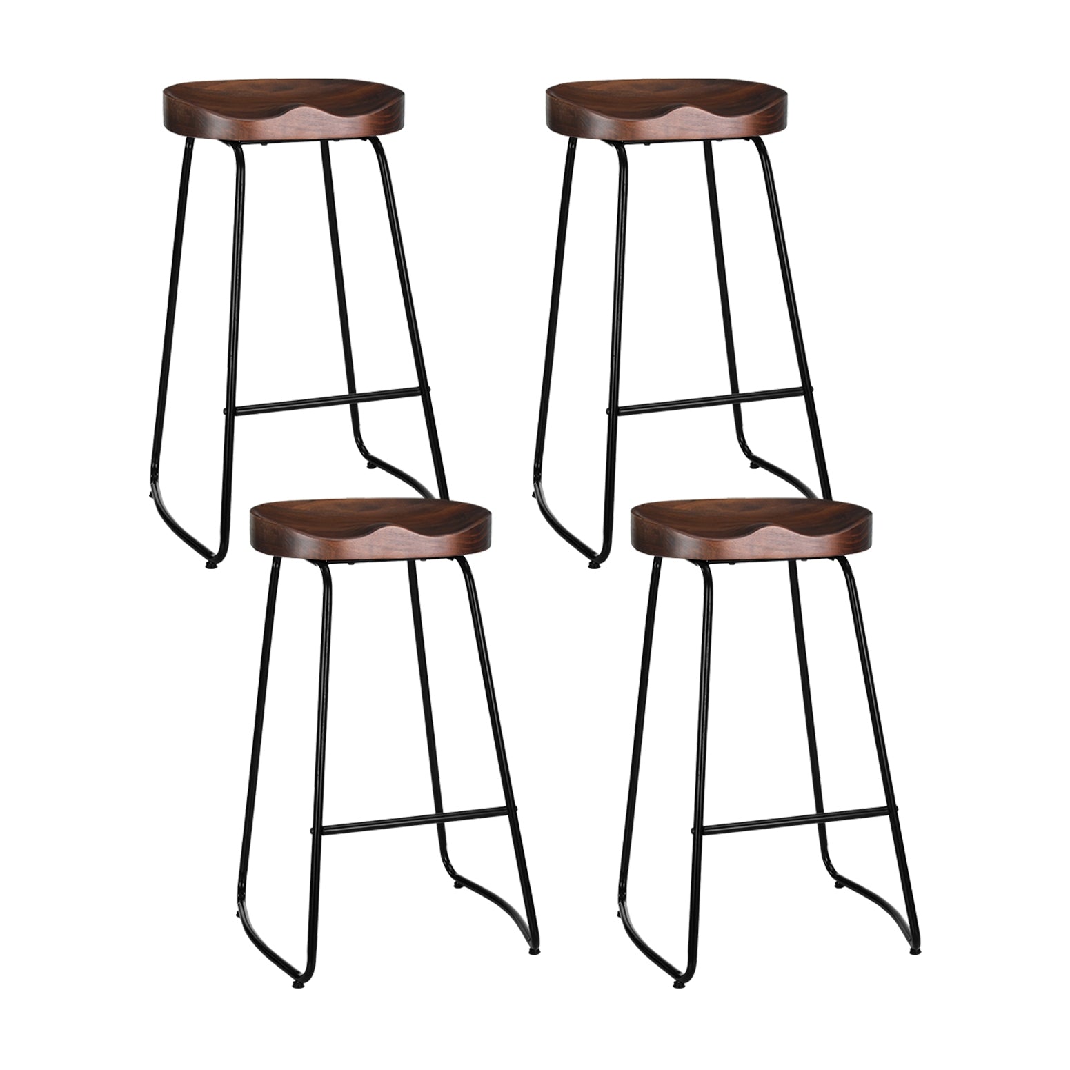 Artiss Vintage Black Tractor Seat Bar Stools