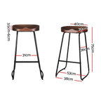 Artiss Vintage Black Tractor Seat Bar Stools