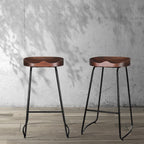 Artiss Vintage Black Tractor Seat Bar Stools