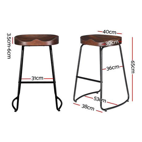 Artiss Vintage Tractor Seat Bar Stool Set