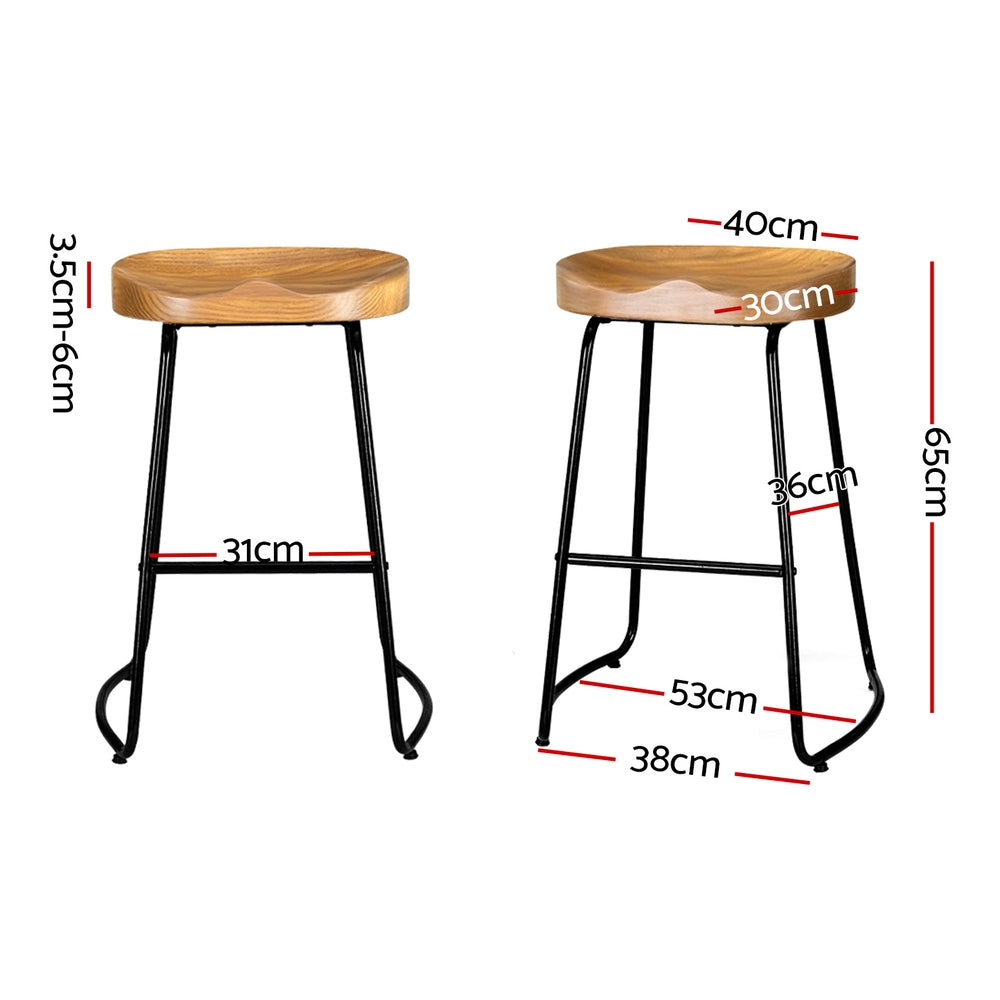 Artiss Vintage Tractor Seat Bar Stool Set