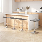 Artiss 4x Linen Padded Gas Lift Bar Stools