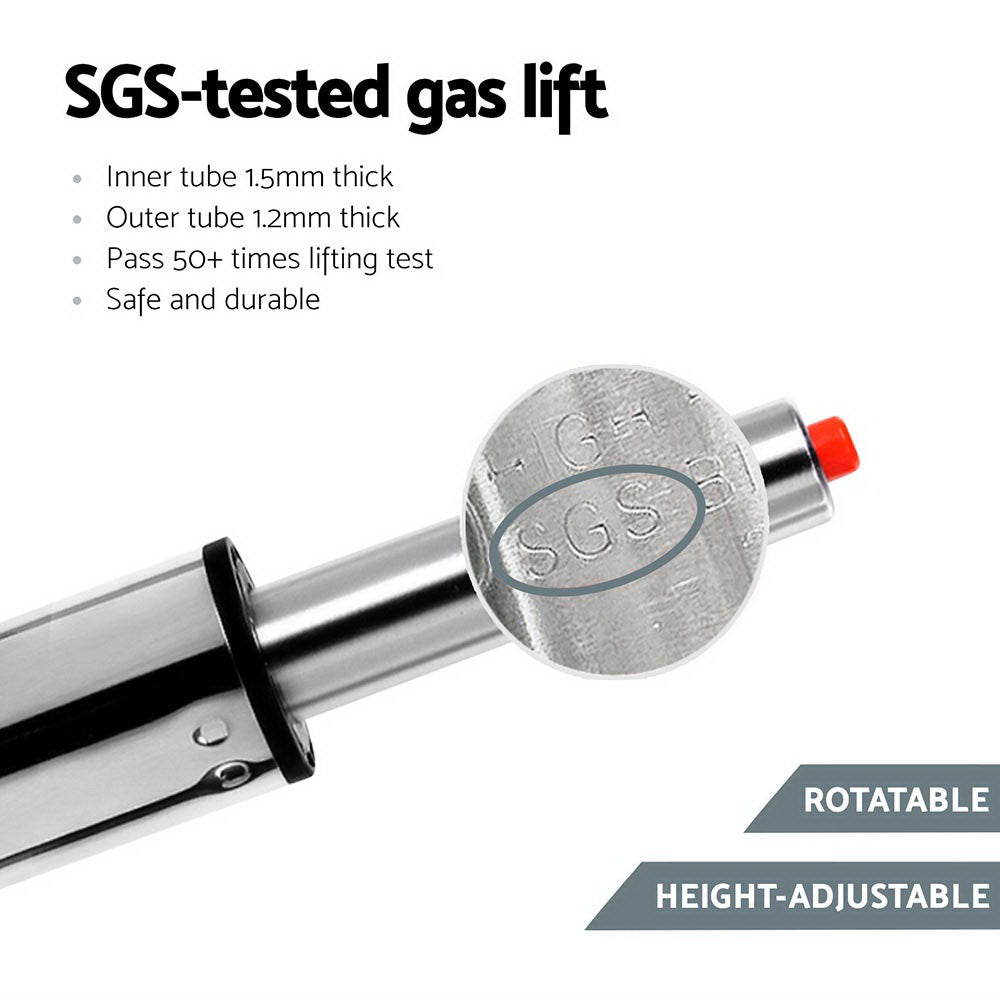 Artiss 4x Linen Padded Gas Lift Bar Stools