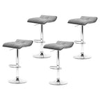 Artiss 4x Linen Padded Gas Lift Bar Stools