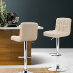 Artiss Noel Leather Gas Lift Bar Stools