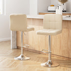 Artiss Noel Leather Gas Lift Bar Stools