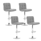 Artiss Grey Fabric Gas Lift Bar Stools