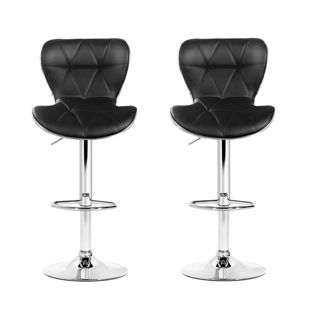 Contemporary Adjustable PU Leather Bar Stools