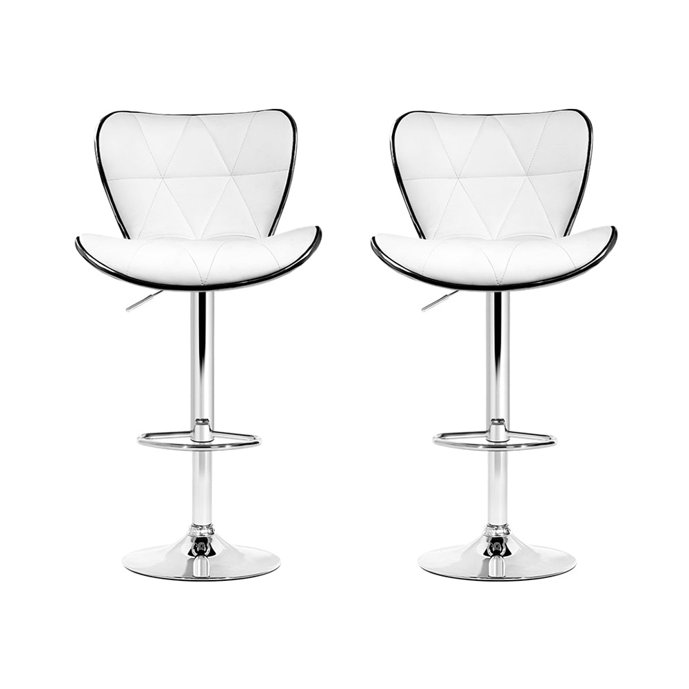 Contemporary Adjustable PU Leather Bar Stools