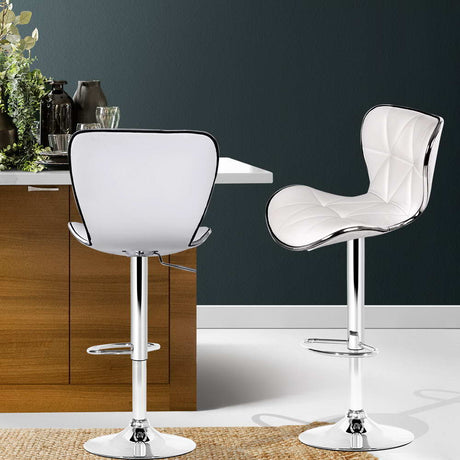 Contemporary Adjustable PU Leather Bar Stools