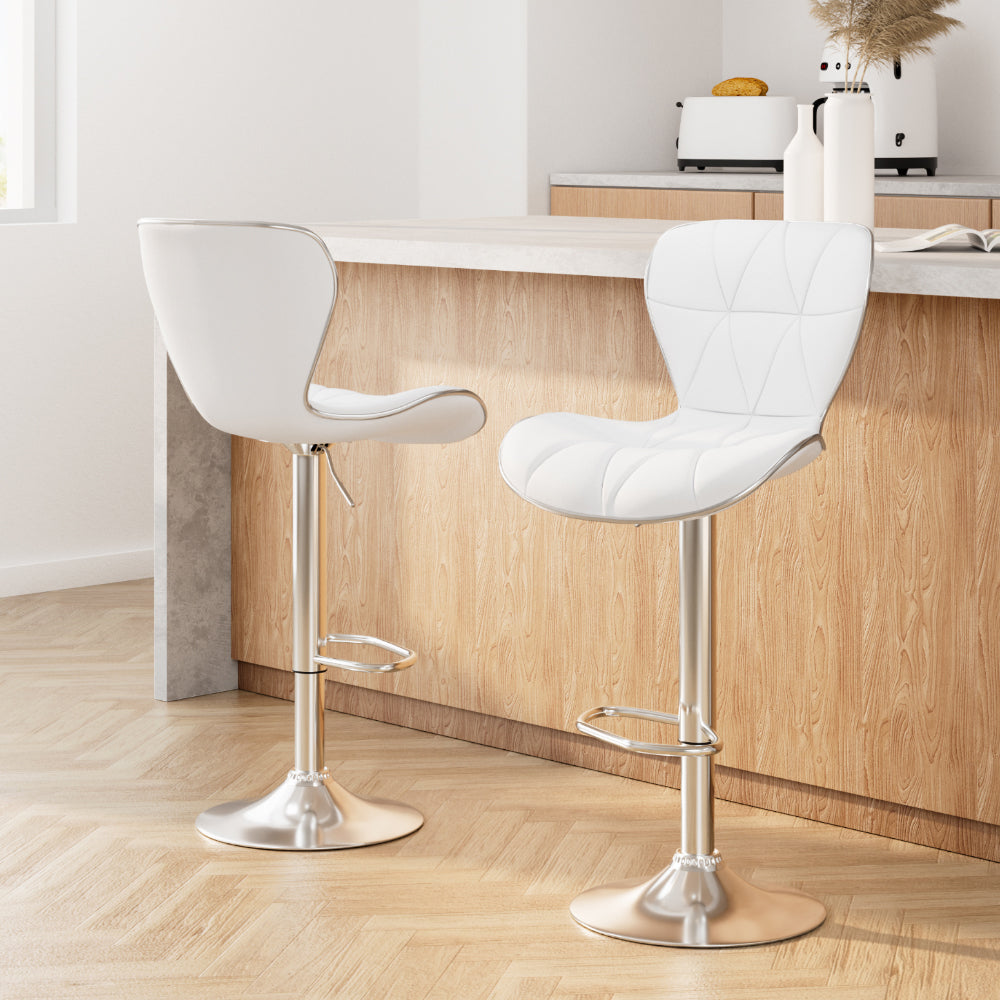 Contemporary Adjustable PU Leather Bar Stools