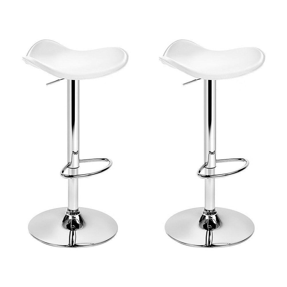 Artiss Premium White Leather Bar Stools
