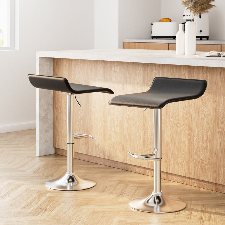 Artiss Sena Adjustable Black Bar Stools